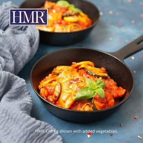 HMR Ravioli with vegetable pairing promotes balanced meals.