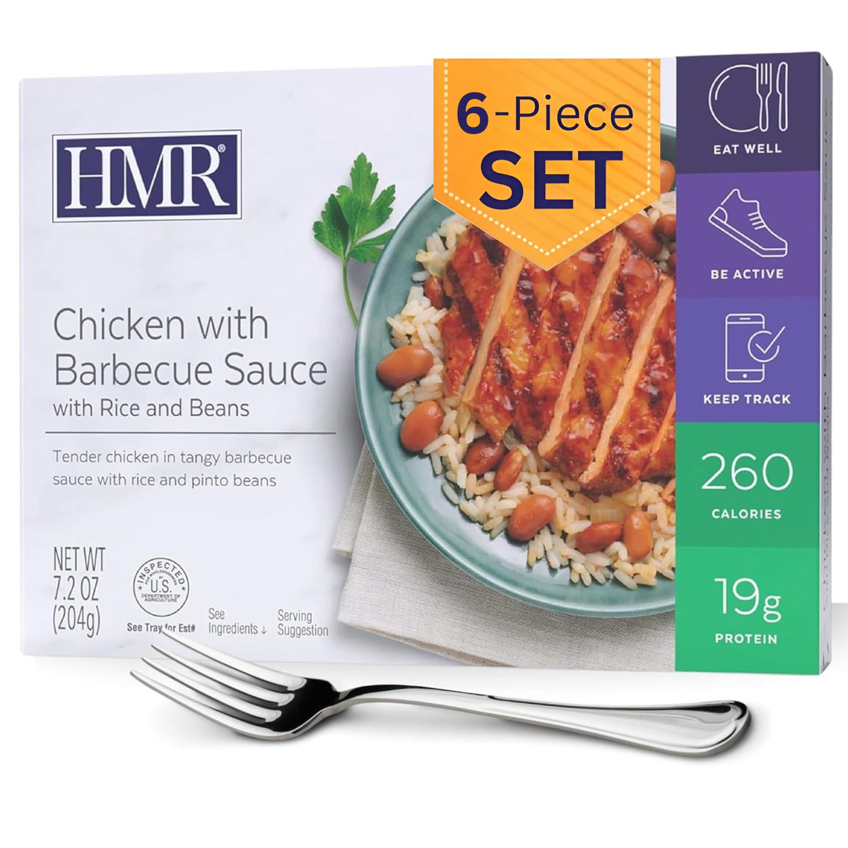 HMR chicken with barbecue sauce entrée ready-to-eat in minutes for busy days.