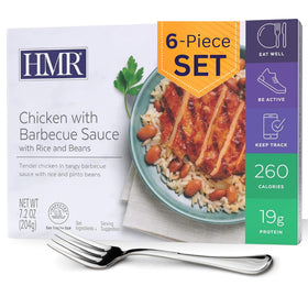 HMR chicken with barbecue sauce entrée ready-to-eat in minutes for busy days.