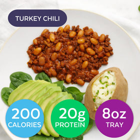 HMR turkey chili entrée provides a high-protein lunch option