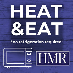HMR microwave ready in one minute rotini alfredo heat and serve.