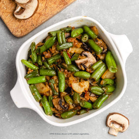 8oz serving of HMR Risotto with visible protein and fiber