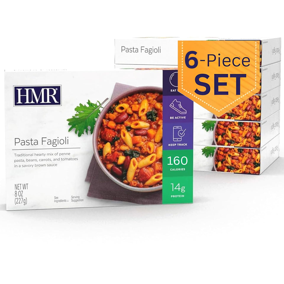 HMR Pasta Fagioli entrée in a bowl ready for a quick, flavorful lunch