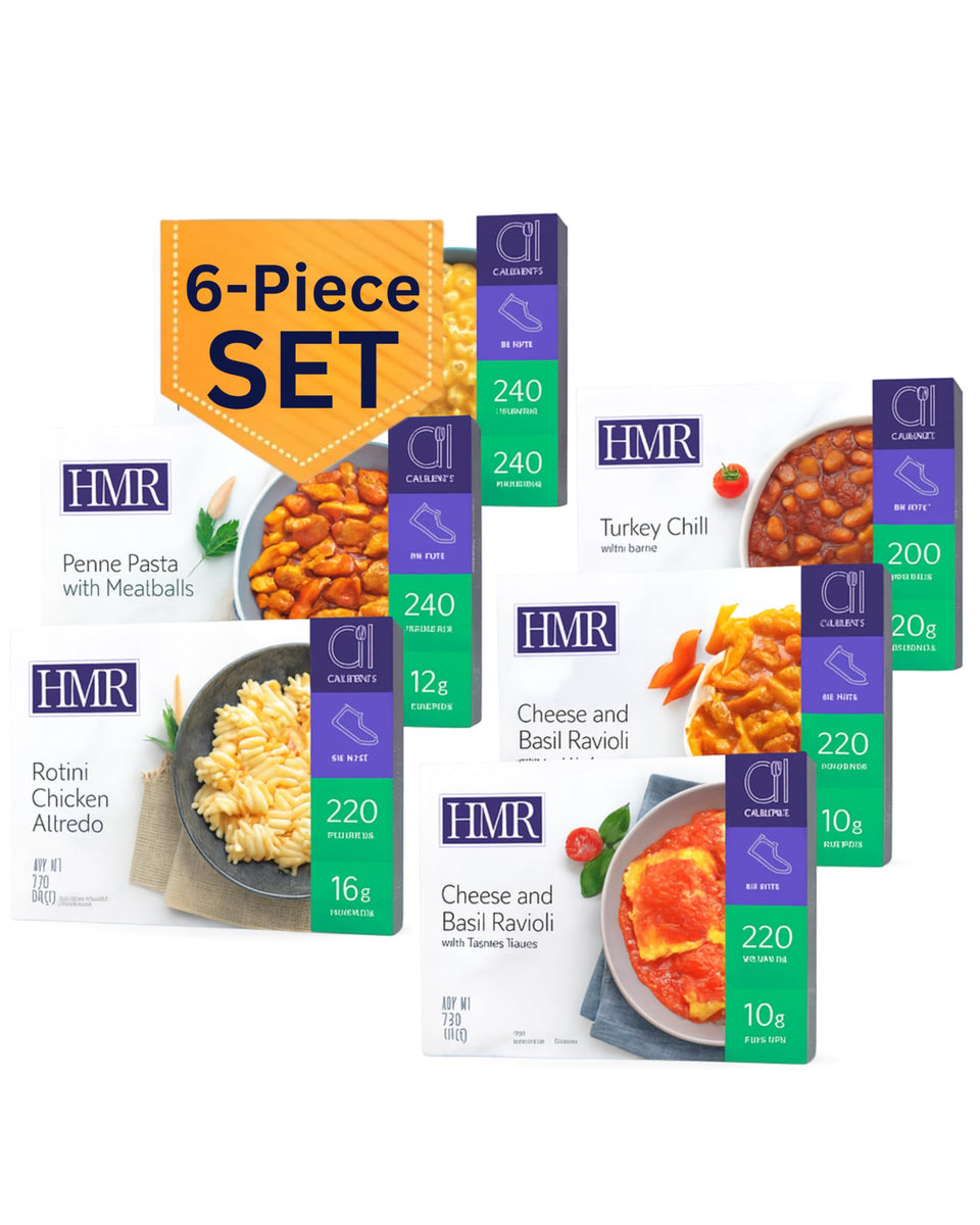 HMR Pasta Picks packaging displays six ready-to-eat meals for easy planning.