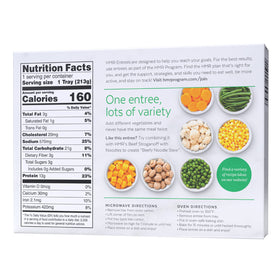 HMR Six-pack shelf-ready entrees image conveying ready-to-heat dinner options.