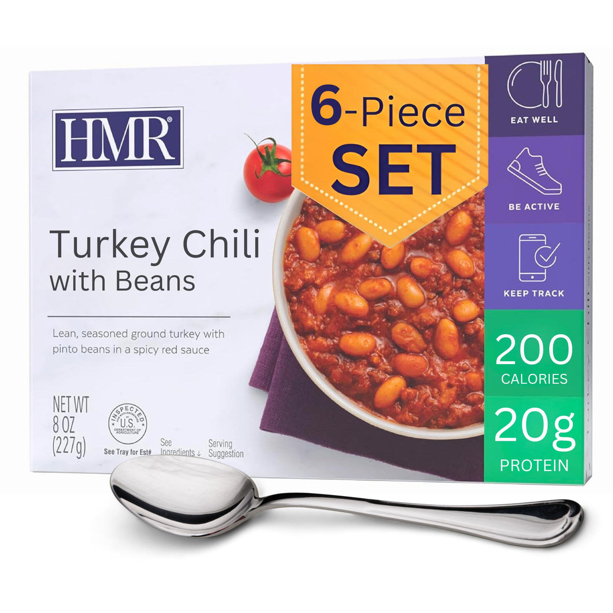 HMR Turkey Chili with Beans ready-to-eat 8oz serving for quick meals