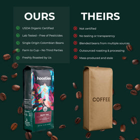 Hoasties Coffee Buff Tail packaging preserves freshness for convenient brewing.