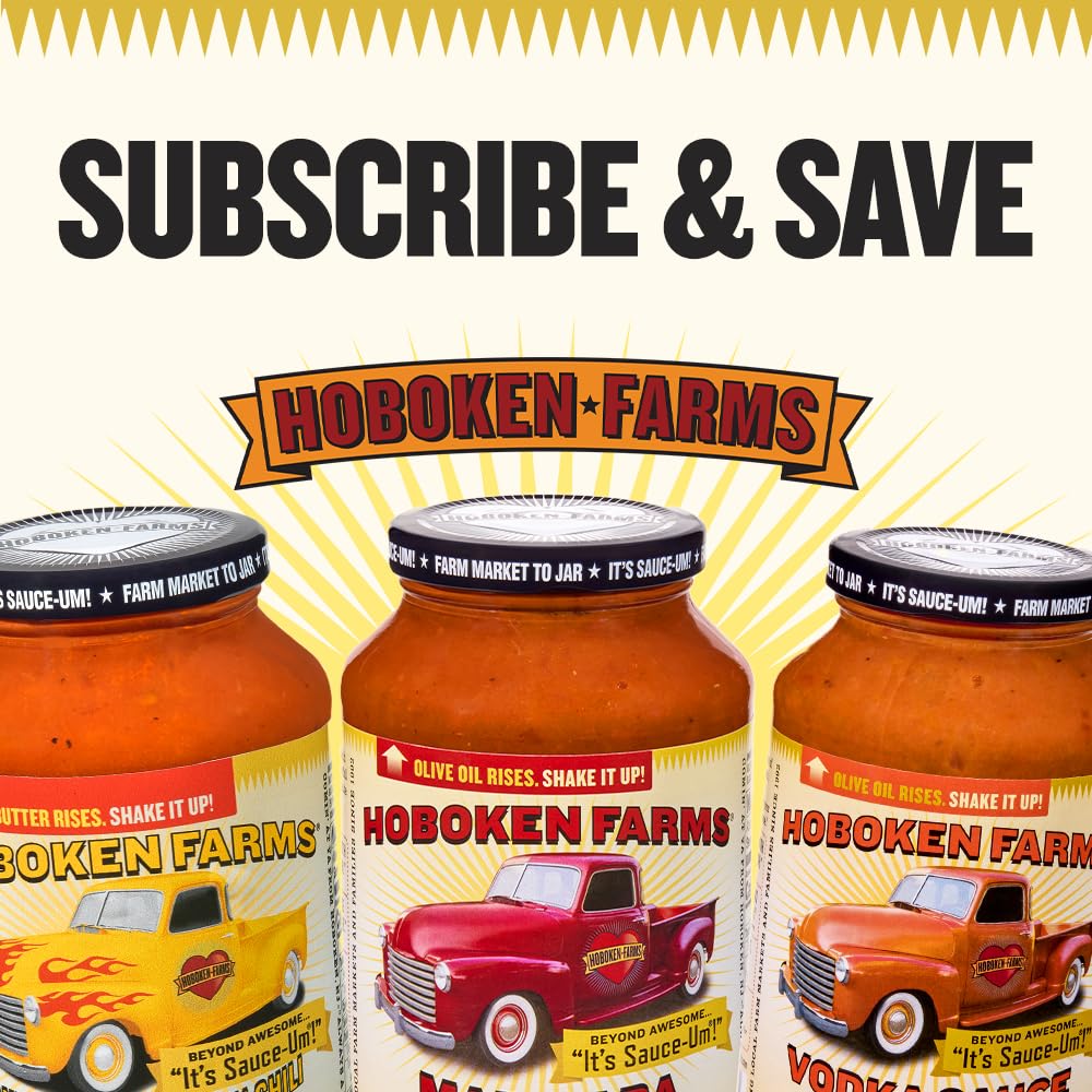 Hoboken Farms fresh basil and garlic scene evokes homemade feel for the sauce