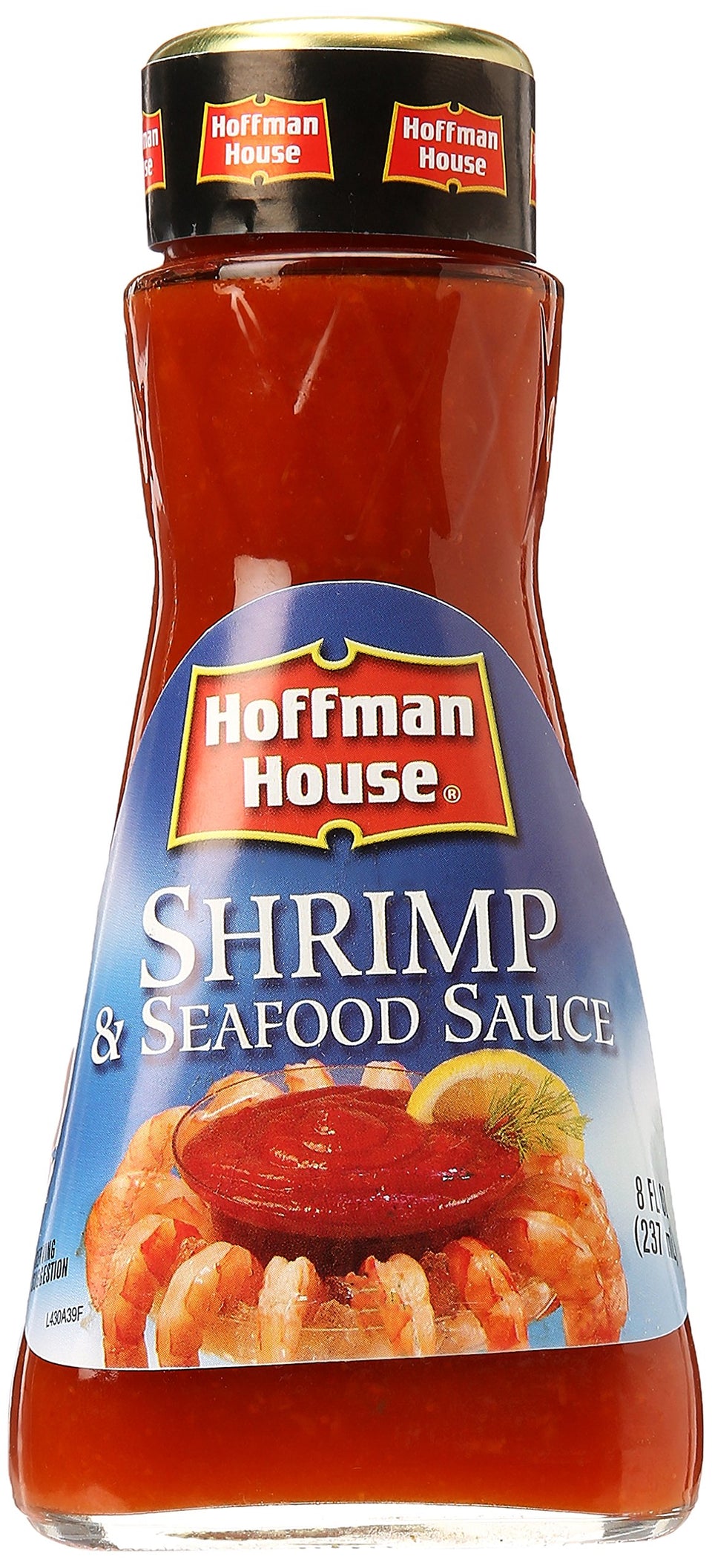 Hoffman House Shrimp and Seafood Sauce bottle enhances seafood flavors.