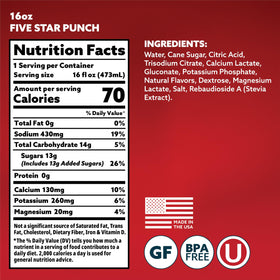 HOIST Fruit Punch label closeup showing dye-free formula and balanced electrolytes