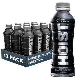 HOIST premium IV-level hydration bottle pour demonstrating rapid rehydration during workouts.