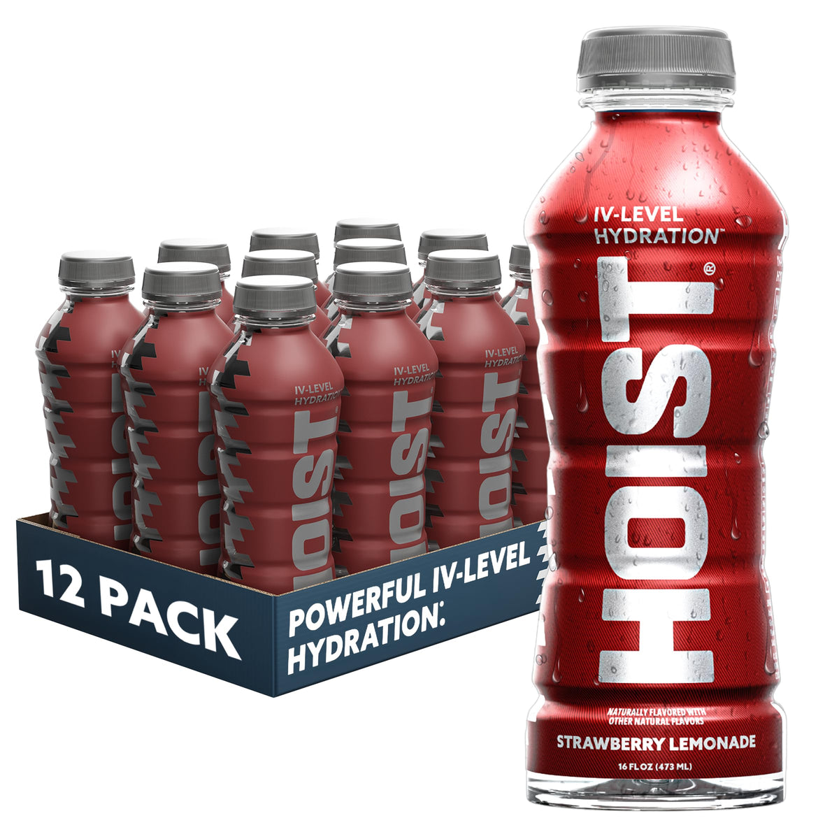 HOIST Premium bottle pour demonstrating quick hydration after training
