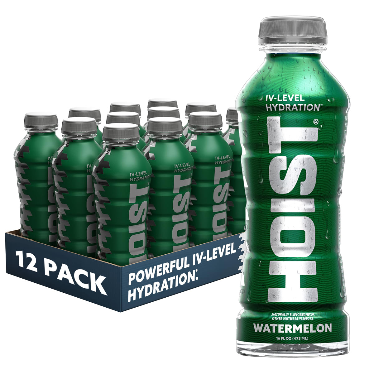 HOIST Watermelon bottle pour showing rapid hydration in action.