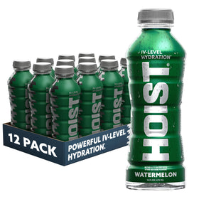 HOIST Watermelon bottle pour showing rapid hydration in action.