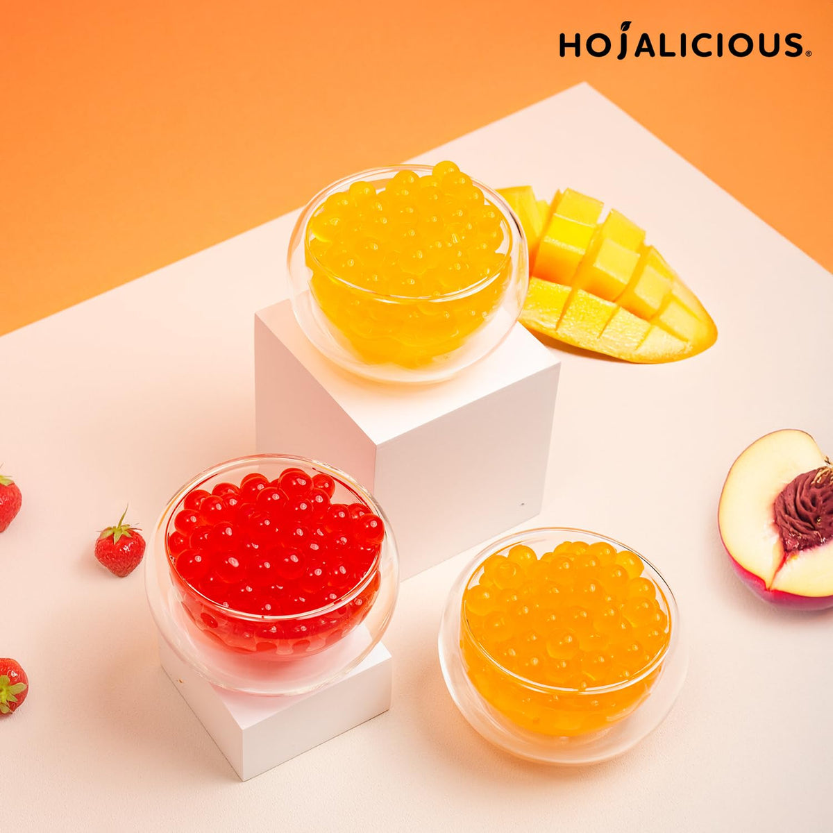 Hojalicious PoppingBoba Strawberry pearls add vibrant topping to desserts