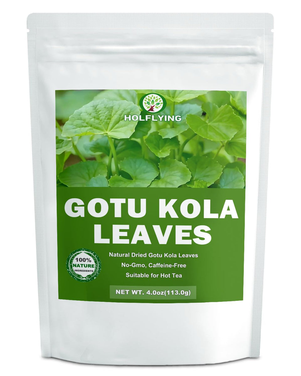 HOLFLYING Gotu Kola leaves 4oz pack ready for tea