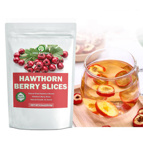 HOLFLYING Hawthorn Berry Slices in cup ready for a soothing tea.