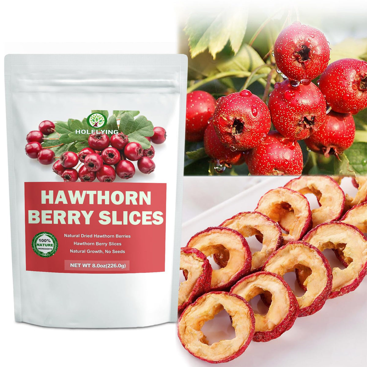 HOLFLYING Hawthorn Slices for snacking with a fruity, natural profile.