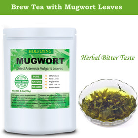 HOLFLYING mugwort leaves for pillow stuffing and bath herbs.