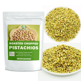 HOLFLYING pistachio chopped bowl close-up highlights 3–5mm crunch for toppings.