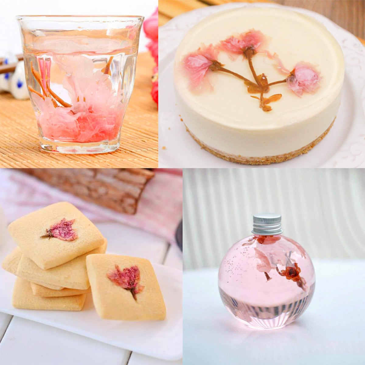 HOLFLYING resealable sakura blossoms bag preserves freshness and fragrance for reuse