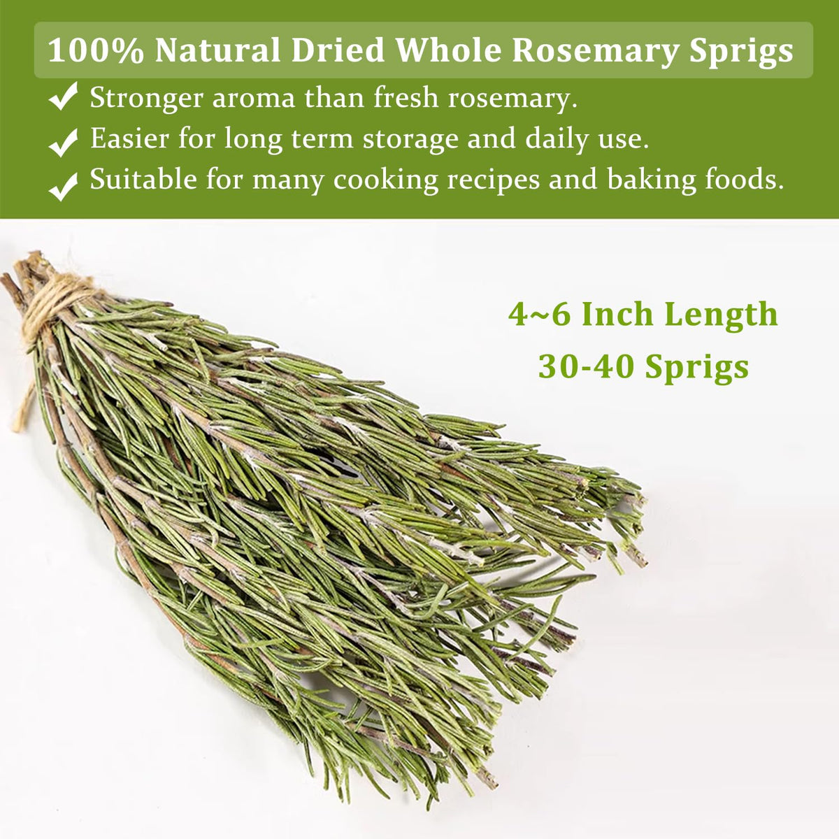 HOLFLYING rosemary sprigs 30-40 pcs for daily use
