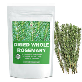 HOLFLYING dried rosemary sprigs 2oz close-up, vibrant needles for cooking