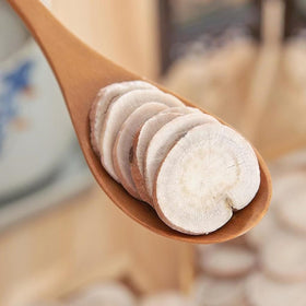 HOLFLYING White Peony Root Slices packaging-label view, Non-GMO and premium.