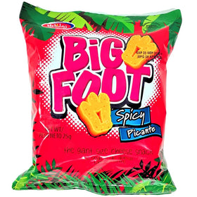 Holiday Big Foot giant cheese snack spicy puffs in a bowl ready to share