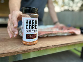 Holiday gift pack featuring Hardcore Carnivore Cajun Seasoning for cooks
