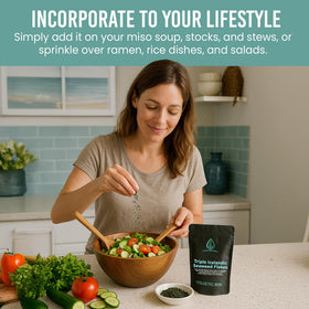 Holistic Bin Triple Icelandic Seaweed Flakes sprinkled over ramen for savory depth