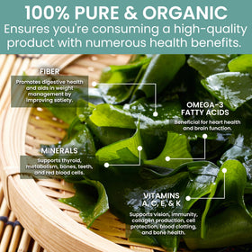 Holistic Bin wakame seaweed rehydration in hot water for quick soup prep.