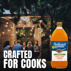 Holland House Organic Apple Cider Vinegar pour for easy, precise recipe prep