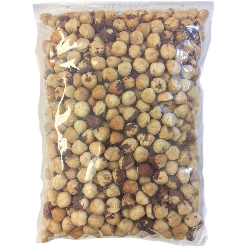 Holmquist Hazelnuts dry roasted unsalted close-up of hazelnuts highlighting fresh flavor.