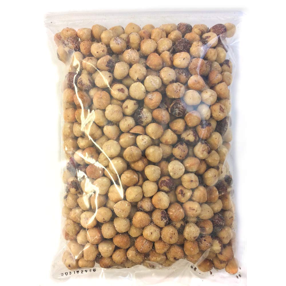 Close-up of Holmquist Hazelnuts with skins mostly removed for baking