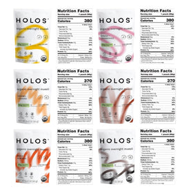 HOLOS variety pack jar displaying six flavors