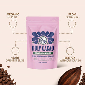 Holy Cacao Ecuadorian Bliss hot cacao cup for mindful ritual enjoyment