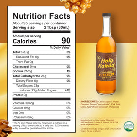 Holy Kakow Cafe Organic Caramel Syrup packaging and small-batch craftsmanship