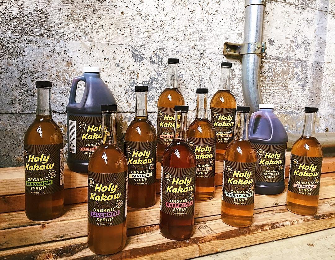 Holy Kakow vanilla syrup bottle pour elevates beverages with balanced, versatile sweetness