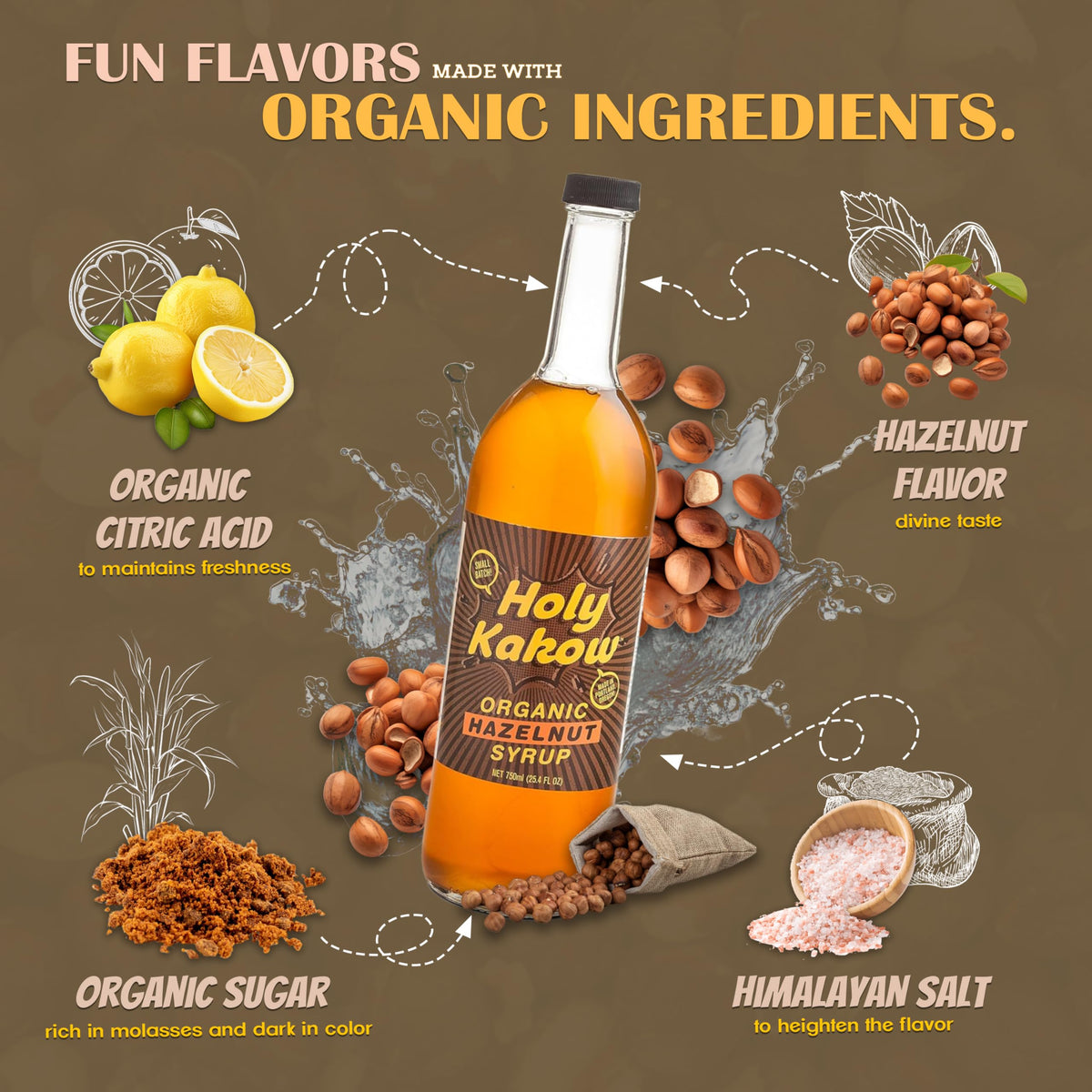Holy Kakow hazelnut syrup in cocktail glass hints at dessert and cocktail versatility.