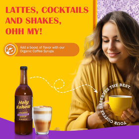 Latte with Holy Kakow organic lavender syrup offers aromatic sweetness