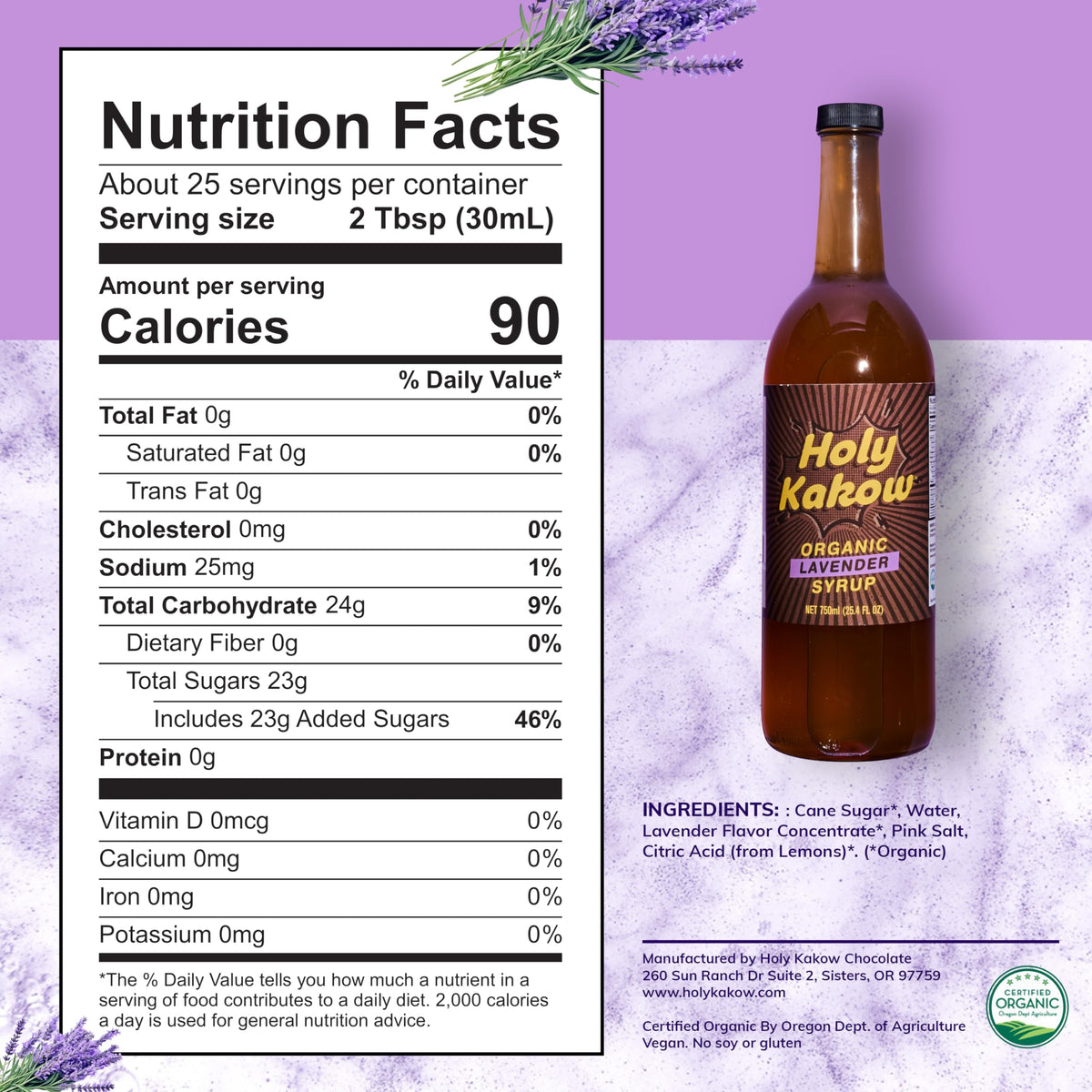 Shake creation with Holy Kakow lavender syrup for dessert-like sips
