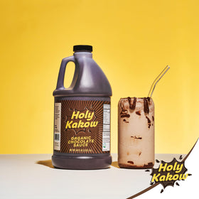 Holy Kakow Peruvian cacao Criollo notes close-up hinting at cherry and almond flavors.