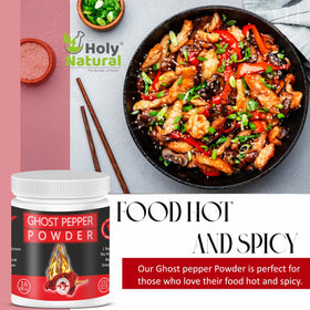 Holy Natural Ghost Pepper on spice shelf suggests easy pantry access for bold meals