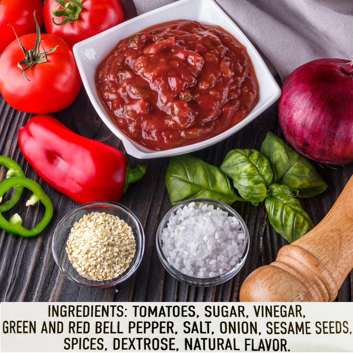 Homade Chili Sauce as burger topping, adds sweet tang.