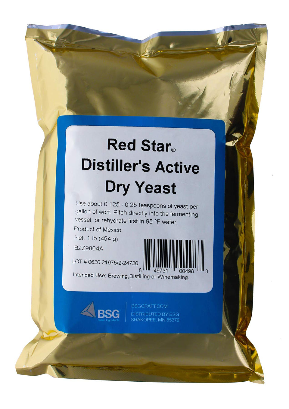 Home Brew Stuff DADY distillers yeast 1lb pack for efficient fermentation.