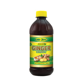 Home Choice Jamaican ginger extract bottle on kitchen counter for bold beverages