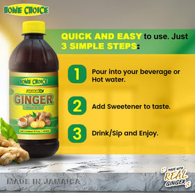 Home Choice ginger extract pour with droplet for tea flavor boost