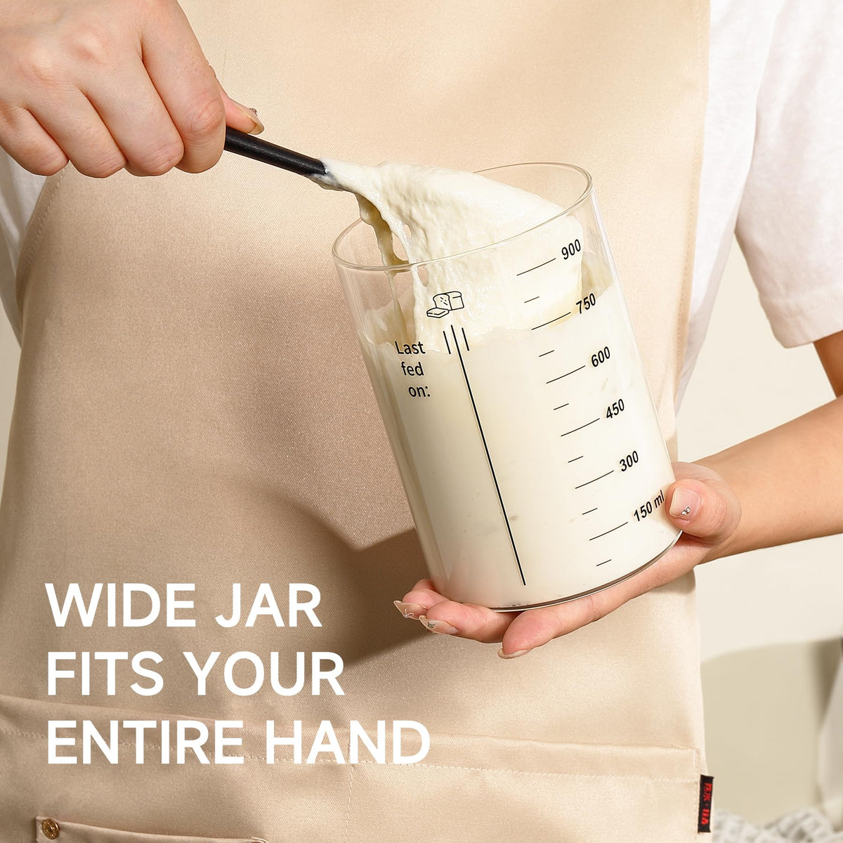 HomeFeel jar with cloth cover supports faster fermentation for fragrant loaves.