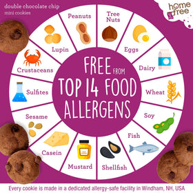 Homefree gluten-free cookies in individually wrapped packaging for easy on-the-go snacking.